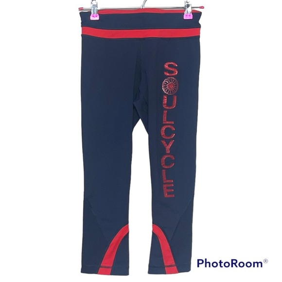 LULULEMON x SOULCYCLE Run: Inspire Crop II Black, Red size 6 - Picture 1 of 3